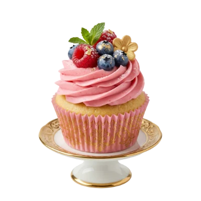Berry Cream Cupcake