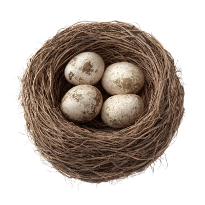 Bird Nest With Eggs