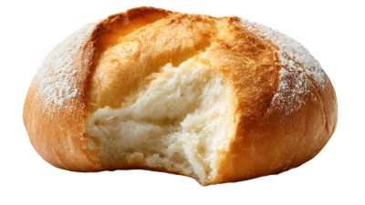 Bitten Fresh Bread Roll