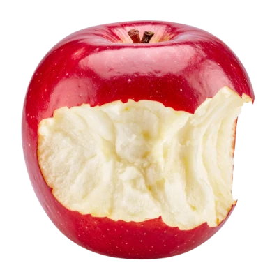 Bitten Red Apple