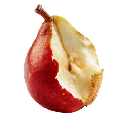 Bitten Red Pear
