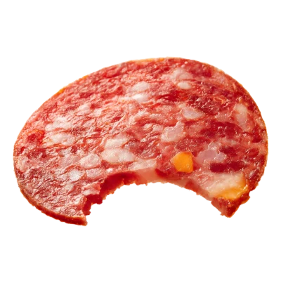 Bitten Salami Slice