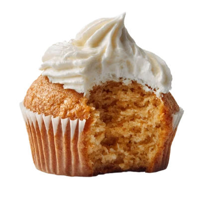 Bitten Vanilla Cupcake