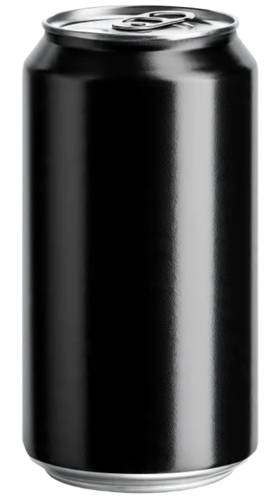 Black Aluminum Soda Can