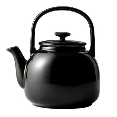 Black Ceramic Teapot