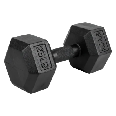 Black Hex Dumbbell
