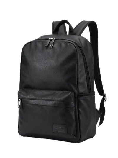Black Leather Backpack