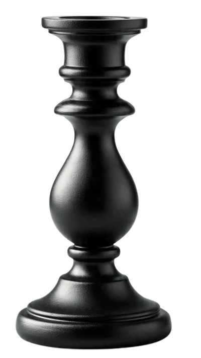 Black Metal Candlestick Holder