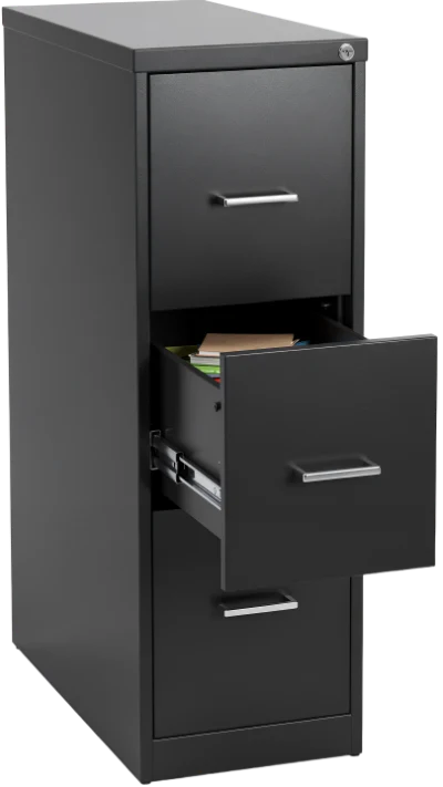 Black Metal Filing Cabinet