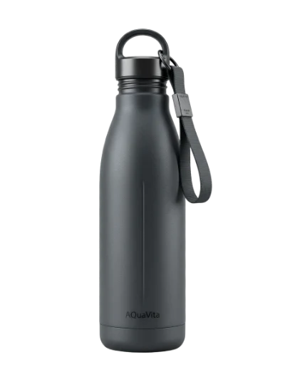 Black Metal Water Bottle
