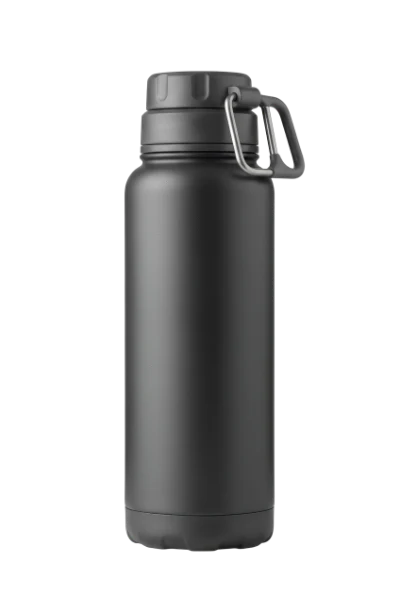 Black Metal Water Bottle