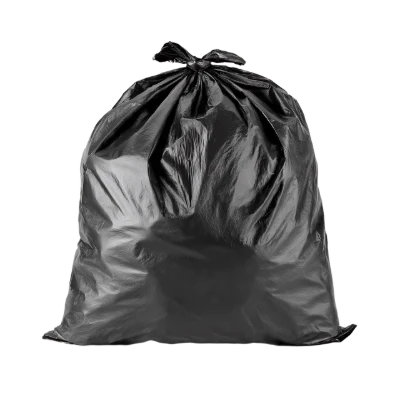 Black Plastic Trash Bag