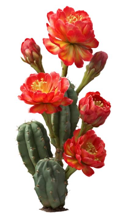 Blooming Cactus Illustration