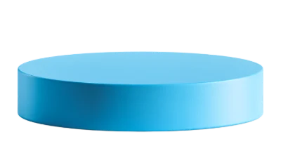 Blue 3D Cylinder Podium