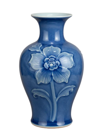 Blue Ceramic Flower Vase