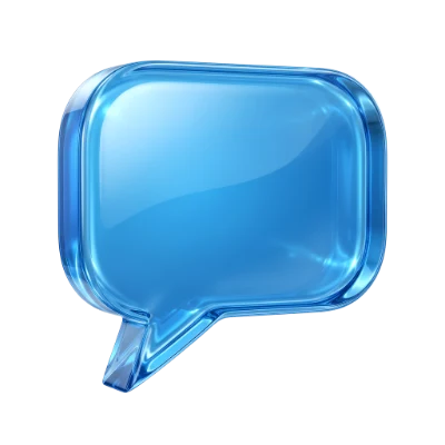 Blue Glass 3D Icon