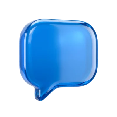 Blue Glass 3D Icon