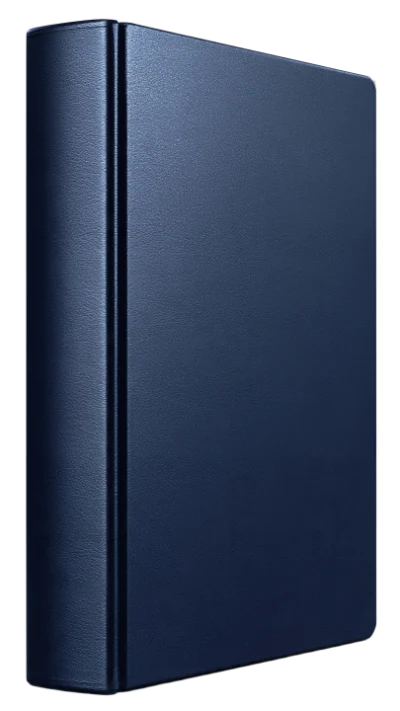 Blue Leather Binder