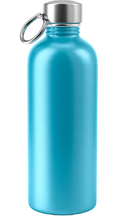 Blue Metal Water Bottle