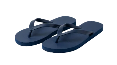 Blue Rubber Flip Flops