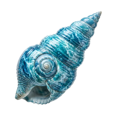 Blue Spiral Seashell