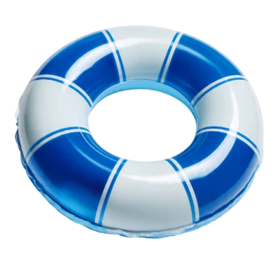 Blue Striped Swim Ring