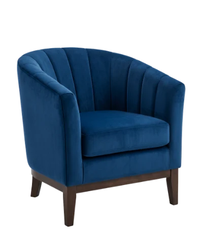 Blue Velvet Armchair