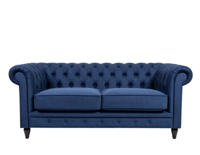 Blue Velvet Chesterfield Sofa