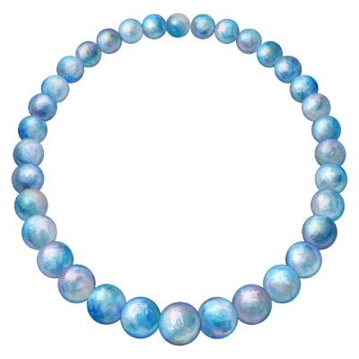 Blue Watercolor Pearl Frame