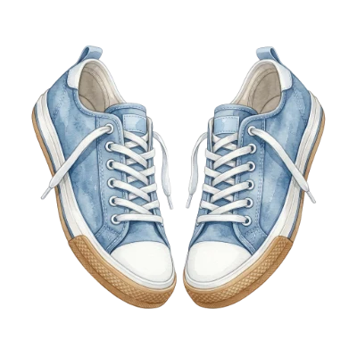 Blue Watercolor Sneakers Shoes