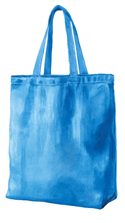 Blue Watercolor Tote Bag