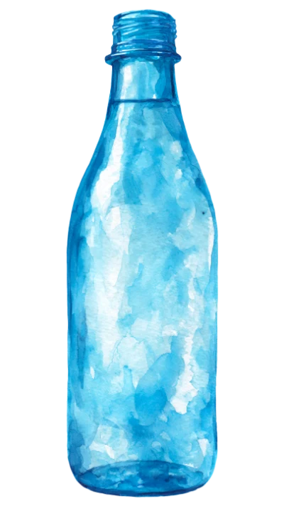 Blue Watercolor Water Bottle