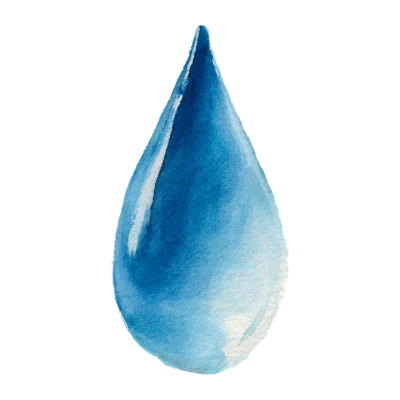 Blue Watercolor Water Drop