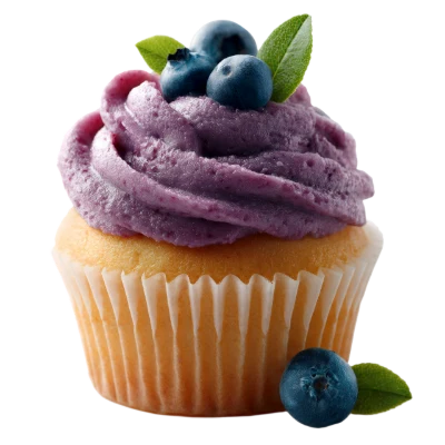 Blueberry Cream Cupcake