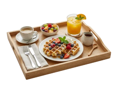 Breakfast Waffle Serving Tray