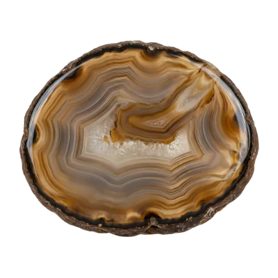 Brown Agate Gemstone Slice