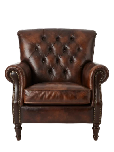 Brown Leather Armchair