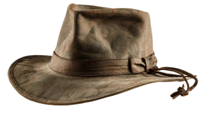 Brown Leather Cowboy Hat