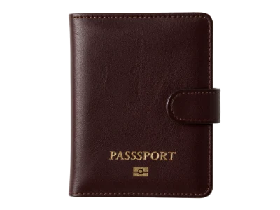 Brown Leather Passport Holder