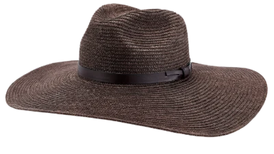 Brown Straw Fedora Hat