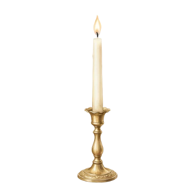 Burning Candle Illustration