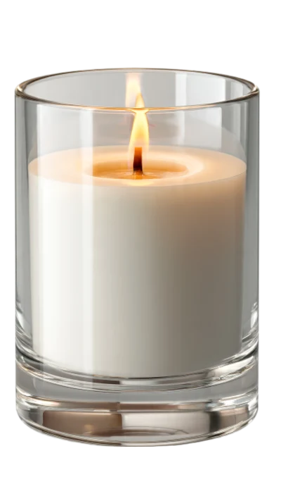 Burning Glass Candle