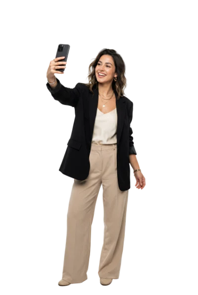 Business Woman Taking Selfie