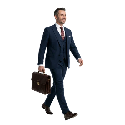 Businessman Walking With Briefcase