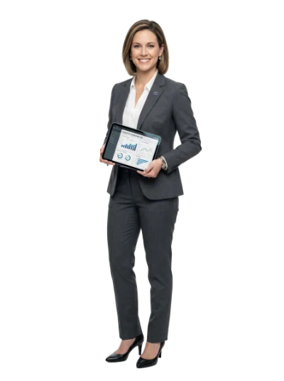 Businesswoman Holding Digital Tablet