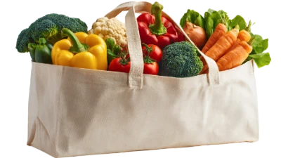 Canvas Grocery Bag Vegetables