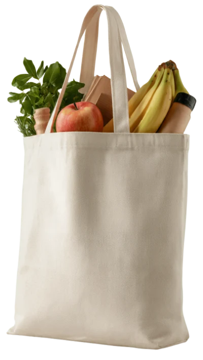Canvas Grocery Tote Bag