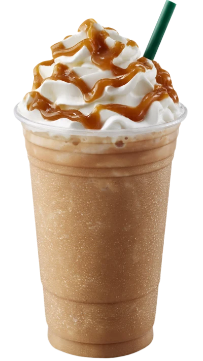 Caramel Frappe Coffee Drink