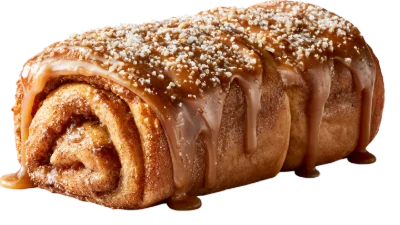 Caramel Glazed Cinnamon Roll