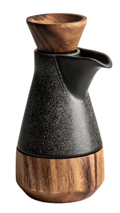 Ceramic And Wood Carafe